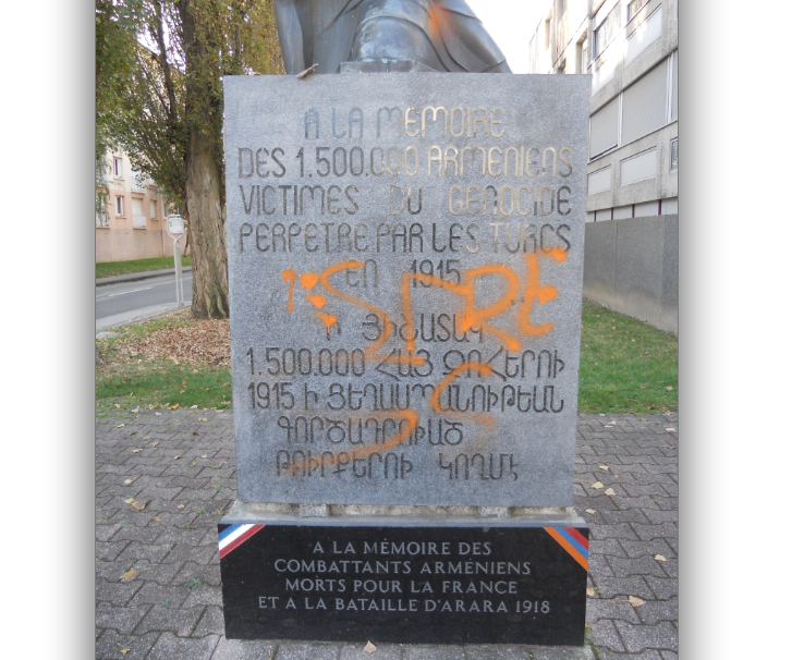 La stèle de Vienne dédiée aux victimes du génocide des Arméniens profanée