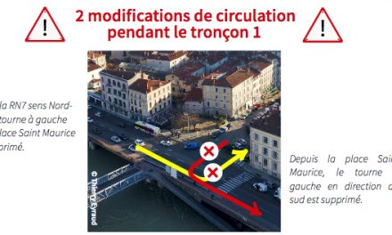 Voie verte sur les quais du Rhône à Vienne : du 13 au 15 février, les travaux font nocturne…