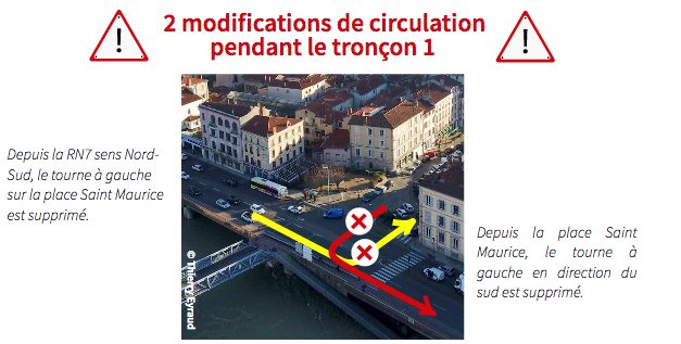 Voie verte sur les quais du Rhône à Vienne : du 13 au 15 février, les travaux font nocturne…