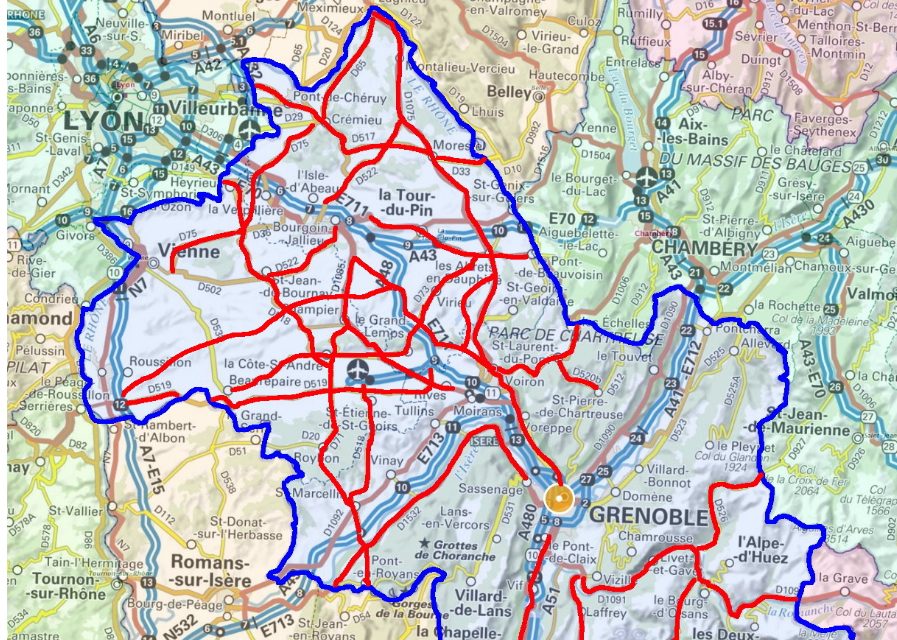 Nord-Isère : la carte des routes les plus accidentogènes