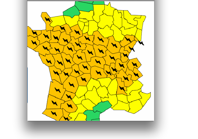 Cet après-midi et cette nuit : l’Isère et le Rhône en alerte orages