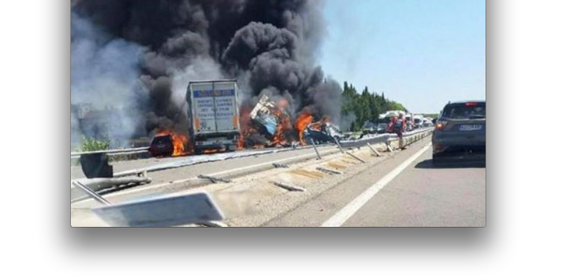 Terrible accident sur l’A 7 près d’Avignon : quatre personnes périssent carbonisées