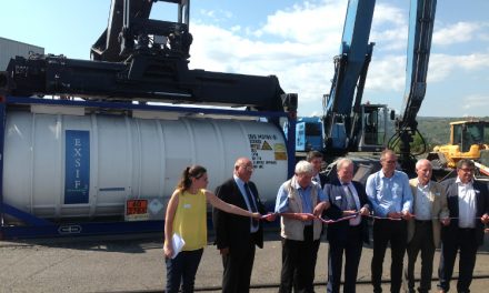 Direction, l’Espagne : une ligne fluvio-maritime inaugurée au port de Vienne Sud, à Salaise