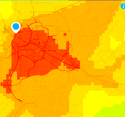 Épisode de pollution de l’air aux particules fines actuellement en cours à Lyon et dans le Nord-Isère