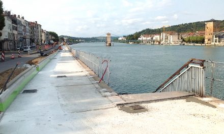 Chantier de la voie verte à Vienne : les travaux actuels s’achèvent le 25 octobre, avant la phase 3 et des travaux nocturnes…