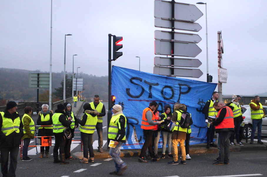 Mouvement des gilets jaunes à Vienne ce matin : 2 incidents, des ralentissements, mais pas de bouchon