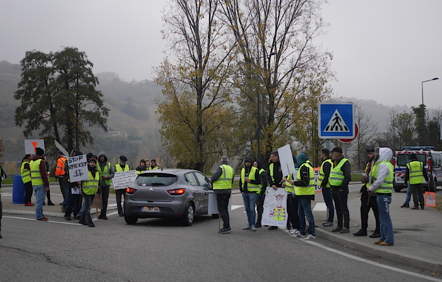 Mouvement des gilets jaunes à Vienne ce matin : 2 incidents, des ralentissements, mais pas de bouchon