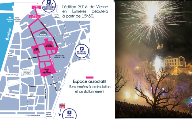 8 décembre à Vienne : gondoles vénitiennes, animations, vitrines animées et une Pyramide en rouge et d’or…