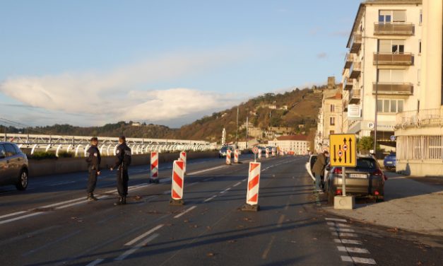 Méga-bouchons à Vienne cet après-midi, suite à une fuite de gaz, le quai Jean-Jaurés fermé