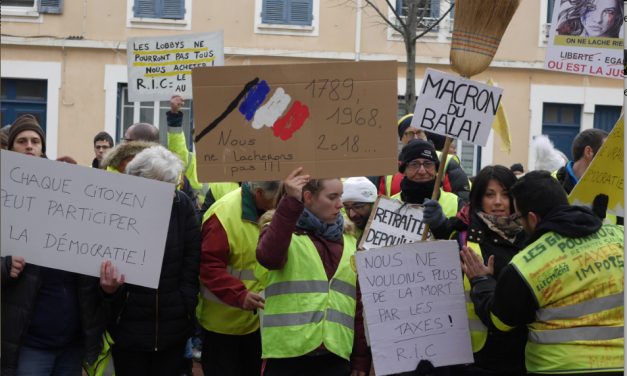 400 gilets jaunes manifestent à nouveau à Vienne, cette fois pour un Référendum d’Initiative Citoyenne