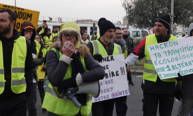400 gilets jaunes manifestent à nouveau à Vienne, cette fois pour un Référendum d’Initiative Citoyenne