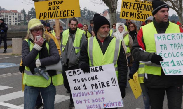400 gilets jaunes manifestent à nouveau à Vienne, cette fois pour un Référendum d’Initiative Citoyenne
