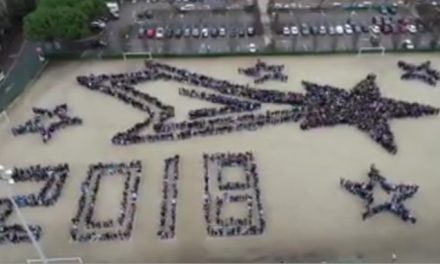 Une étoile filante géante humaine à l’Institution Robin pour fêter la fin 2018…