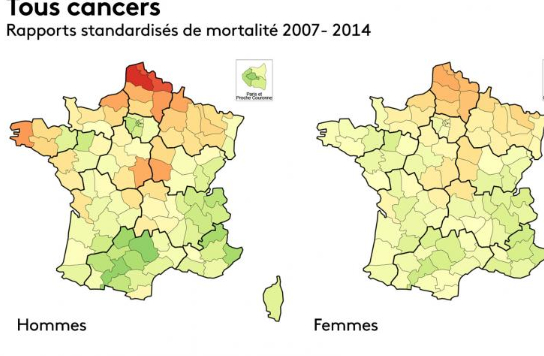 Sauf pour celui de la thyroïde, Auvergne-Rhône-Alpes, une des régions les moins touchées par le cancer