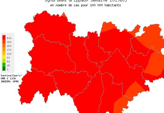Grippe : Auvergne-Rhône-Alpes, 3ème région la plus touchée en France où déjà 1 100 décès sont comptabilisés