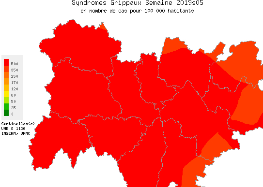 Grippe : Auvergne-Rhône-Alpes, 3ème région la plus touchée en France où déjà 1 100 décès sont comptabilisés