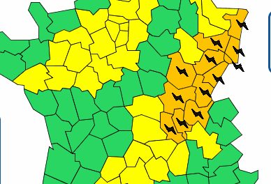 Orages et vents violents : dès cet après-midi, vigilance orange pour le Rhône, jaune pour l’Isère