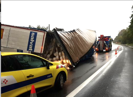 Poids-lourd en portefeuille sur l’A 7 à hauteur de Vienne : gros bouchons en cours