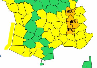 Météo France met l’Isère en alerte orange neige et verglas