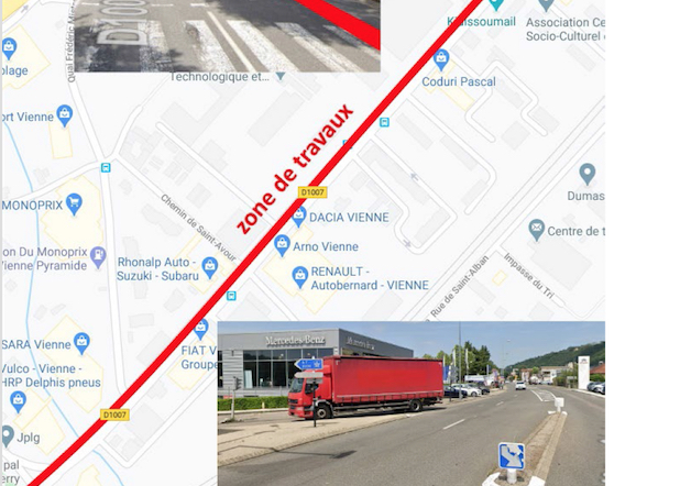 L’avenue du Général Leclerc à Vienne, en travaux  pour 4 mois : circulation alternée et coupures d’eau annoncées