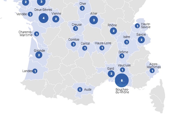 6 de plus :12 foyers de contamination au Covid-19 détectés dans la région, 2 dans le Rhône, 1 en Isère