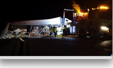 Spectaculaire accident ce matin sur l’A7 dans la Drôme : le poids-lourd déverse sa cargaison sur les 3 voies