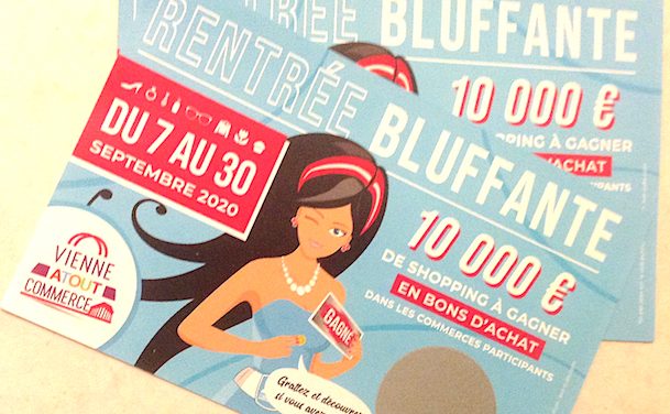 Commerce : la “Rentrée Bluffante” à Vienne, du 7 au 30 septembre, accompagnée de 10 000 euros de cartes à gratter