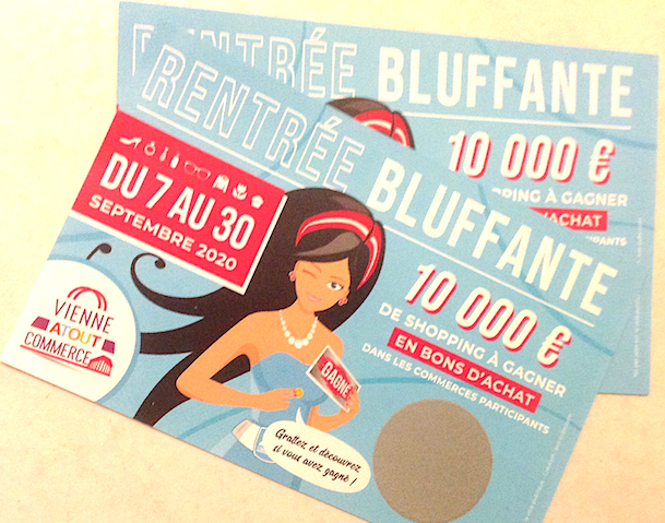 Commerce : la “Rentrée Bluffante” à Vienne, du 7 au 30 septembre, accompagnée de 10 000 euros de cartes à gratter