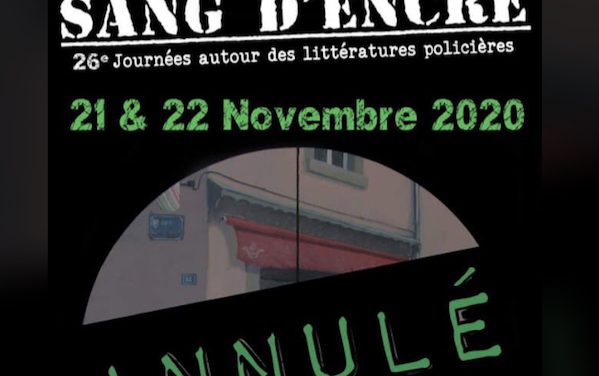 Le Festival Sang d’encre à Vienne annulé, mais il y aura tout-de-même une remise de prix…