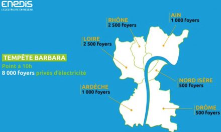 Tempête : des rafales à plus de 100 km/h,  près de 3 000 foyers privés d’électricité dans le Rhône et le Nord-Isère