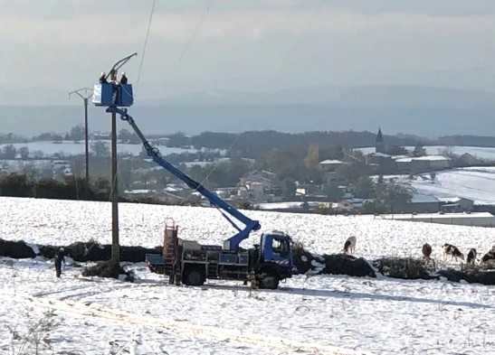 Pour ne pas renouveler  le 14 novembre 2019 : Enedis va enterrer 264 km de lignes électriques dans le Nord-Isère
