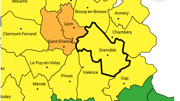 Le Rhône et l’Isère mis en “alerte” par Météo France : vents violents annoncés de 70 à 100 km/h