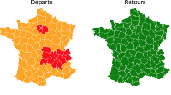 Dès ce vendredi pour les départs de Pentecôte  : drapeau rouge  sur l’A7 et Auvergne-Rhône-Alpes