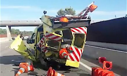 Exposition choc sur l’aire d’autoroute de l’A7 : 26 véhicules de patrouilleurs accidentés…