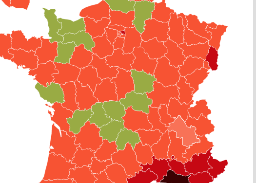 Variant Delta du Covid-19-Taux d&rsquo;incidence : l&rsquo;Isère passe sous la barre des 100, bientôt en vert ?