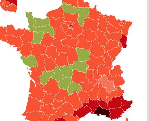 Variant Delta du Covid-19-Taux d’incidence : l’Isère passe sous la barre des 100, bientôt en vert ?