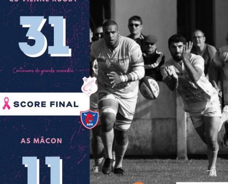 Rugby : la belle remontada des joueurs du CS Vienne à Jean Etcheberry
