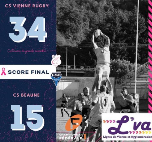 Rugby : le CS Vienne s’impose largement sur son terrain, face à Beaune