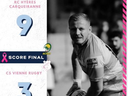 Rugby : 3ème défaite, les Viennois battus à l&rsquo;extérieur par le 1er de la poule, Hyères-Carqueiranne