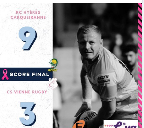 Rugby : 3ème défaite, les Viennois battus à l’extérieur par le 1er de la poule, Hyères-Carqueiranne