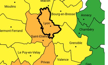 La vallée du Rhône concernée : le Rhône et la Loire en alerte orange par Météo France, l’Isère en jaune