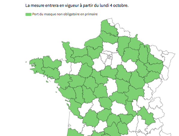 L’Isère fait partie des 47 départements où le masque ne sera plus obligatoire en primaire dès lundi