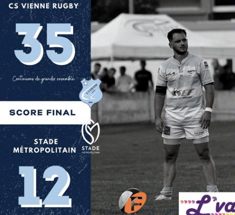 Rugby-Impériaux à domicile face au Stade métropolitain, les Viennois se hissent à la 2ème place