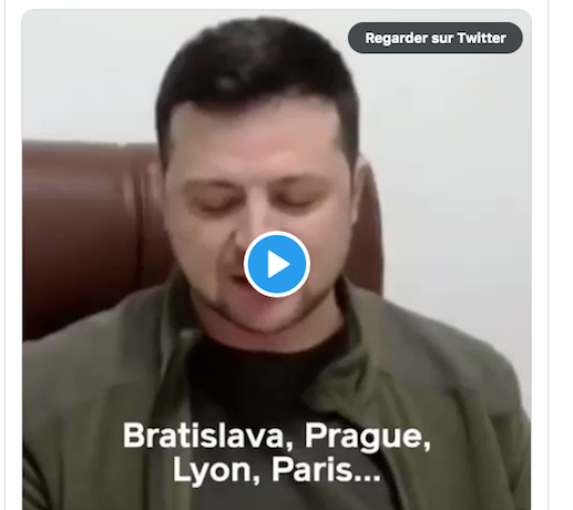 Guerre de la Russie à l’Ukraine : pourquoi le président ukrainien Zelensky a cité Lyon dans une vidéo