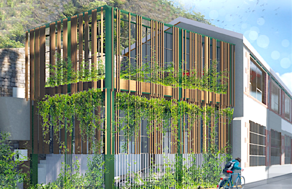 L’ex-usine Crétin verdie en Vallée de Gère à Vienne : transformée en cabinet d’architecte, logements, et espace de co-working…