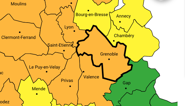 Le Rhône et l’Isère en alerte orange canicule, mais aussi touchés par la pollution à l’ozone : circulation différenciée, barbecues encadrés, etc.