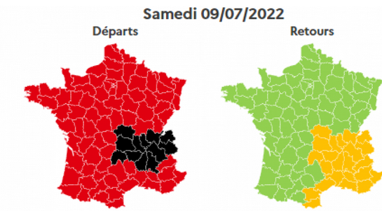 Départs en vacances : la Vallée du Rhône en noir samedi, mais circulation difficile dès aujourd’hui