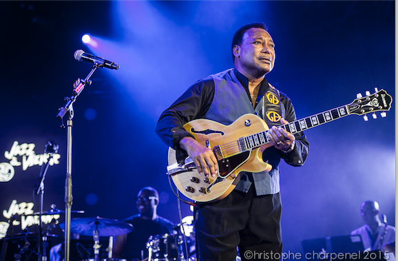 Jazz à Vienne, lundi 11 juillet-Guitares au sommet avec George Benson au théâtre antique, Jam session avec de jeunes musiciens à Cybèle