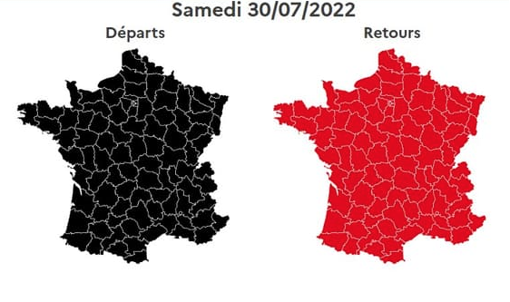 Trafic record attendu avec le chassé-croisé en Auvergne-Rhône-Alpes et en Vallée du Rhône :  samedi noir et vendredi rouge