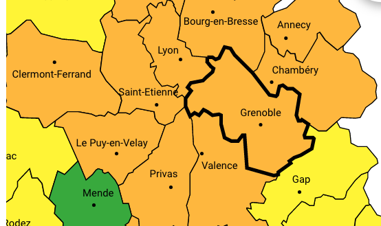 A l’instar de 25 autres départements : l’Isère et le Rhône placés en alerte orange canicule